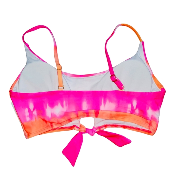 No Boundaries NWT Bunny Tie Longline Pullover Bright Tie Dye Swim Top 739 - Picture 2 of 6